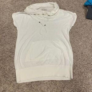 Vintage Loft waffle material short sleeve hoodie